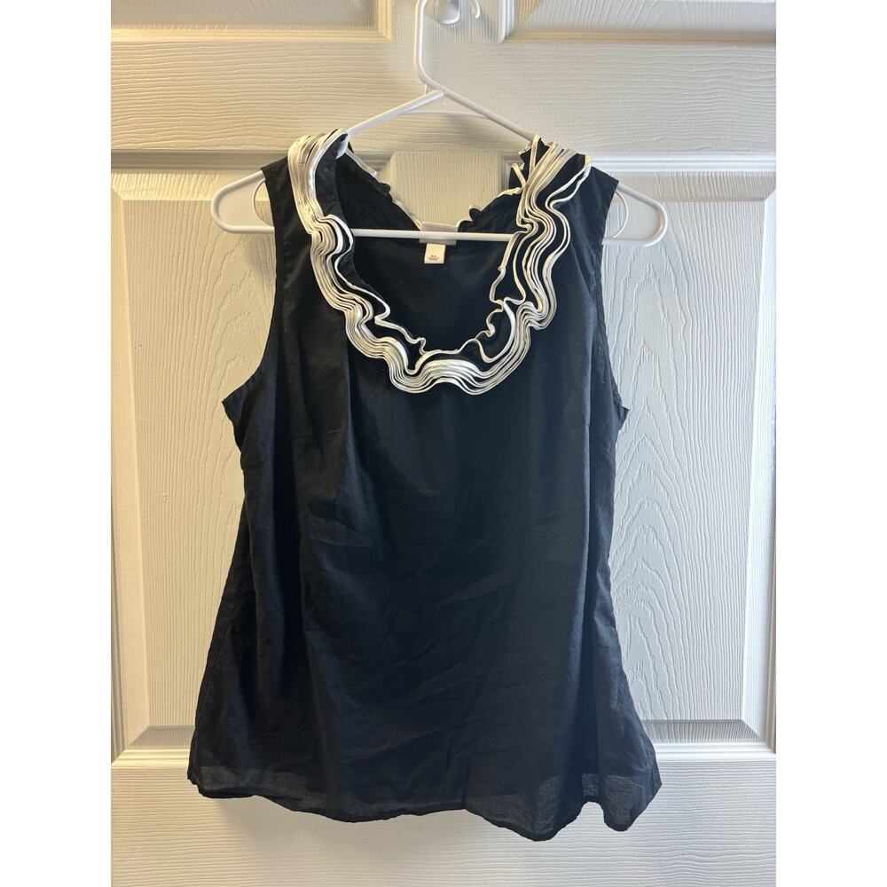Merona Black And Cream Tank XL